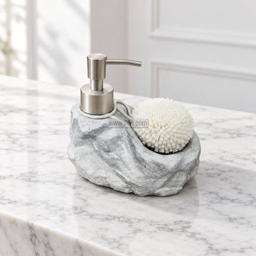 Ceramic Bathroom Soap Dispenser with Sponge Holder GA2069