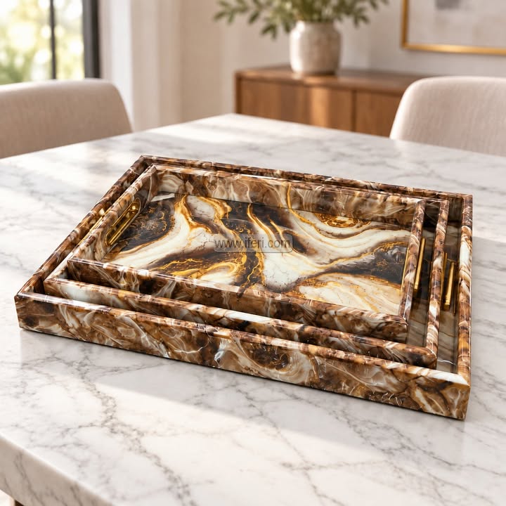 3 Pcs Exclusive Serving Tray Set GA2039