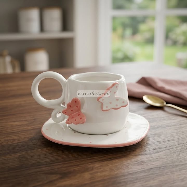 Single Piece Ceramic Tea & Coffee Cup with Saucer Set OMR2400