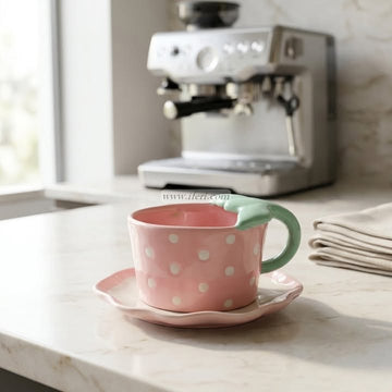 Single Piece Ceramic Tea & Coffee Cup with Saucer Set OMR2382