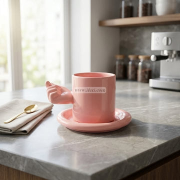 Single Piece Ceramic Tea & Coffee Cup with Saucer Set OMR2398