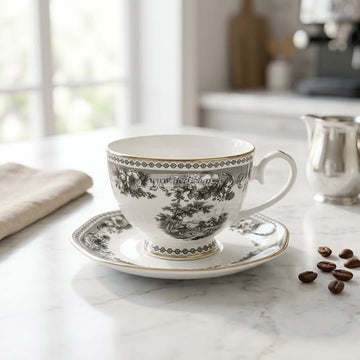 6 Pcs Ceramic Tea Cup & Saucer Set OMR2336