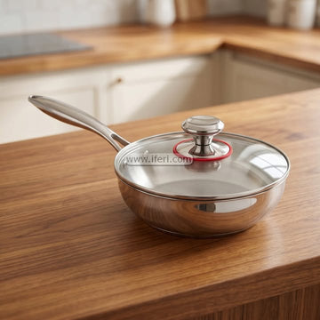26cm Stainless Steel Milkpan with Lid ALM6557