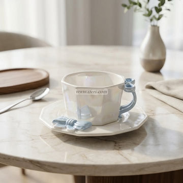 Single Piece Ceramic Tea & Coffee Cup with Saucer Set OMR2309