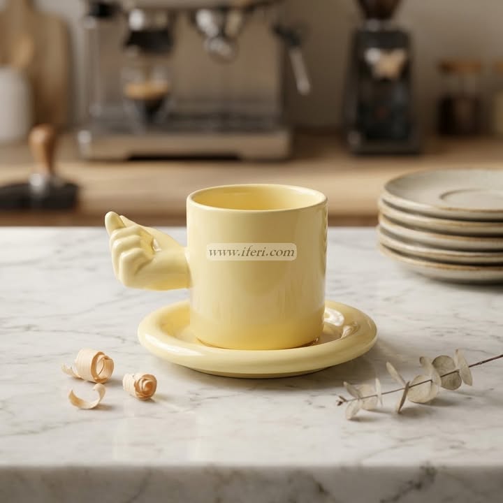Single Piece Ceramic Tea & Coffee Cup with Saucer Set OMR2397