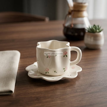 Single Piece Ceramic Tea & Coffee Cup with Saucer Set OMR2410