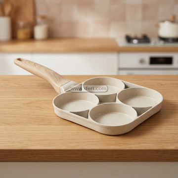 4 Part Non-Stick Egg, Pancake, Burger Patty Frying Pan with Lid CK4044