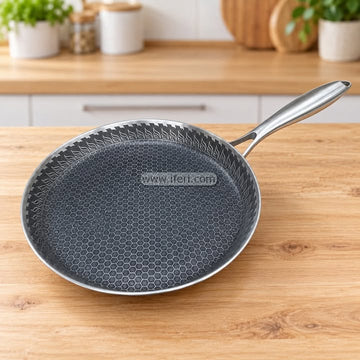 28cm Life-Chef Honeycomb Stainless Steel Non-Stick Tawa CK4051