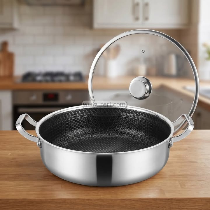 40cm Life-Chef Stainless Steel Non-Stick Multipan Cookware with Lid CK4053