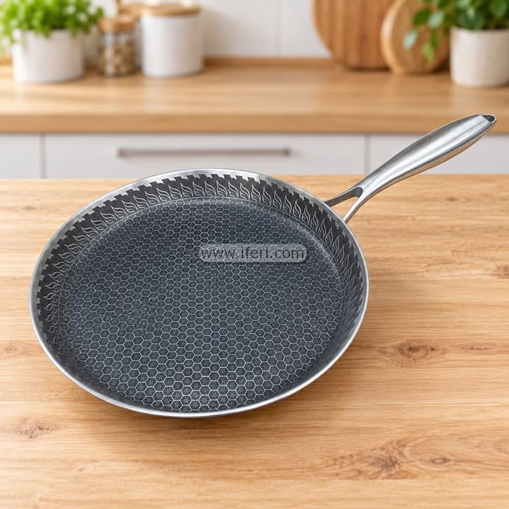 30cm Life-Chef Honeycomb Stainless Steel Non-Stick Tawa CK4051
