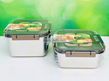 2 Pcs Stainless Steel Food Container TG10821