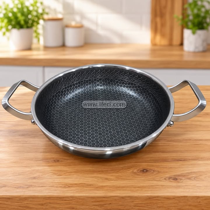 28cm Honey Comb Life-Chef Stainless Steel Non-Stick Multipan Cookware CK4050