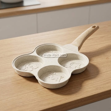 4 Part Non-Stick Egg, Pancake, Burger Patty Frying Pan with Lid CK4047