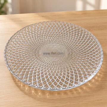 10.5 Inch Exclusive Silver Rim Glass Full Plate RY37013