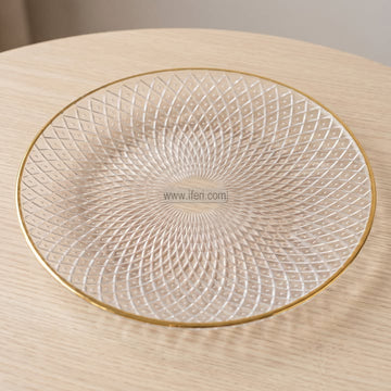 10.5 Inch Exclusive Golden Rim Glass Full Plate RY37014