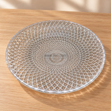 10.5 Inch Exclusive Silver Rim Glass Full Plate RY37015