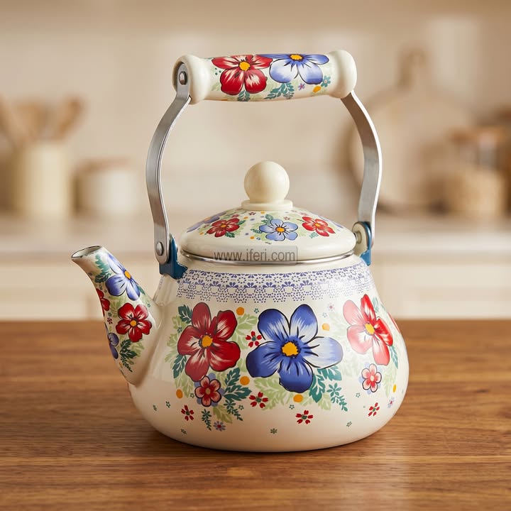 2.5 Liter Enamel Tea Pot, Tea Kettle CK4090