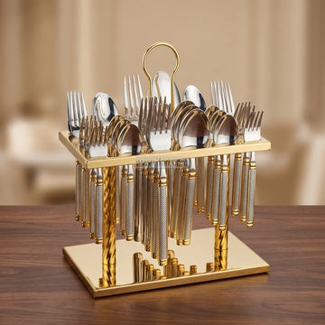 36 Pcs Stainless Steel Cutlery Set with Stand CK4097