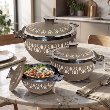 3 Pcs Jaypee BLUEBERRY ULTRA Exclusive Food Storage Hotpot / Thermoware Casserole Set ALM6589
