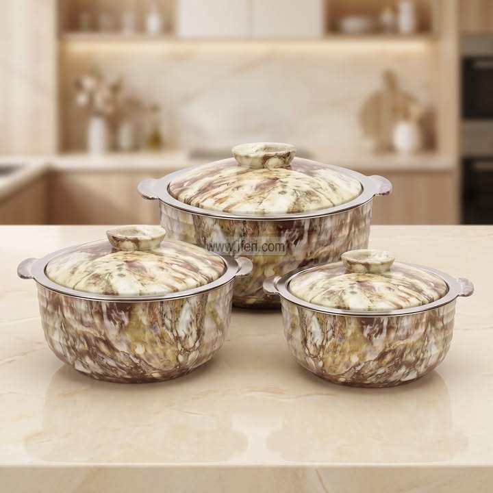 3 Pcs Jaypee AURA Exclusive Food Storage Hotpot / Thermoware Casserole Set ALM6574