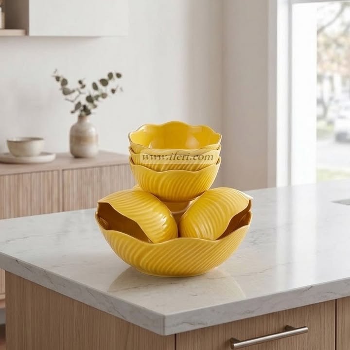 7 Pcs Ceramic Firni, Dessert, Soup Serving Bowl Set  CGA0559