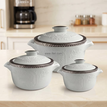 3 Pcs Jaypee ANGELA Exclusive Food Storage Hotpot / Thermoware Casserole Set ALM6576