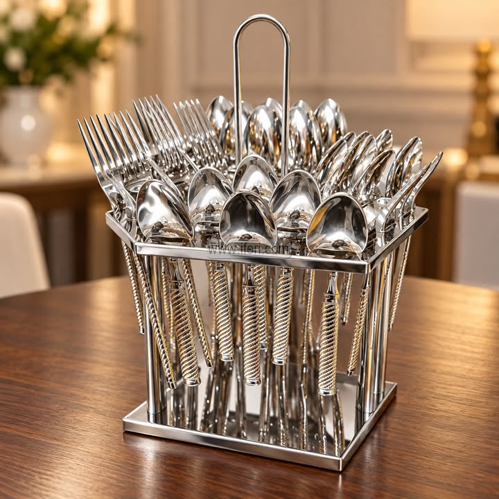 36 Pcs Stainless Steel Cutlery Set with Stand CK4096