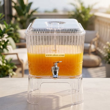 9 Inch Plastic Juice Dispenser with Stand CK4092