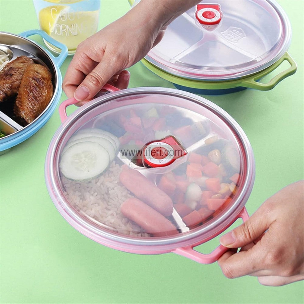 3 Part Stainless Steel Airtight Spice Box, Food Box, Container TG10827