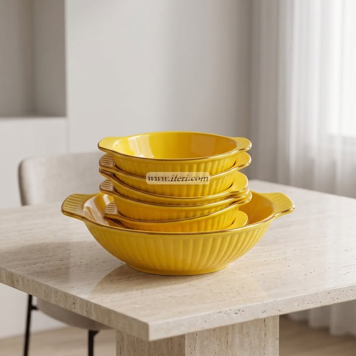 7 Pcs Ceramic Firni, Dessert, Soup Serving Bowl Set CGA0556