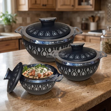 3 Pcs Jaypee BLUEBERRY ULTRA Exclusive Food Storage Hotpot / Thermoware Casserole Set ALM6587