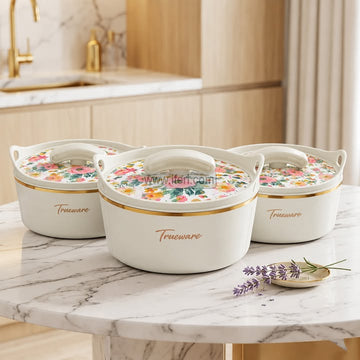 3 Pcs Trueware Royal Exclusive Food Storage Hotpot / Thermoware Casserole Set ALM6995-1