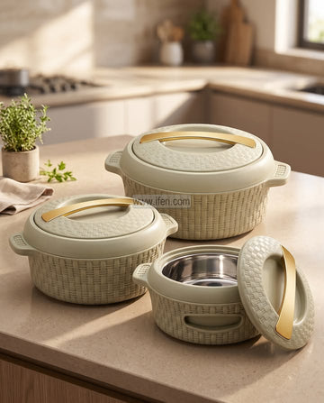 3 Pcs Jaypee BASKEROLE Exclusive Food Storage Hotpot / Thermoware Casserole Set ALM6580