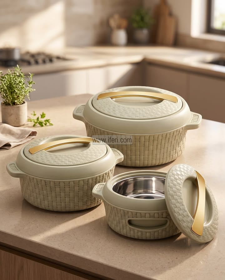 3 Pcs Jaypee BASKEROLE Exclusive Food Storage Hotpot / Thermoware Casserole Set ALM6580