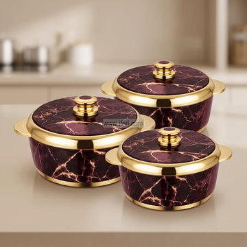 3 Pcs Jaypee GOLDMATE Exclusive Food Storage Hotpot / Thermoware Casserole Set ALM6570