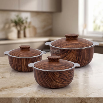 3 Pcs Jaypee AURA Exclusive Food Storage Hotpot / Thermoware Casserole Set ALM6573