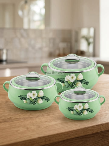 3 Pcs Jaypee Ceramika Exclusive Food Storage Hotpot / Thermoware Casserole Set ALM6586