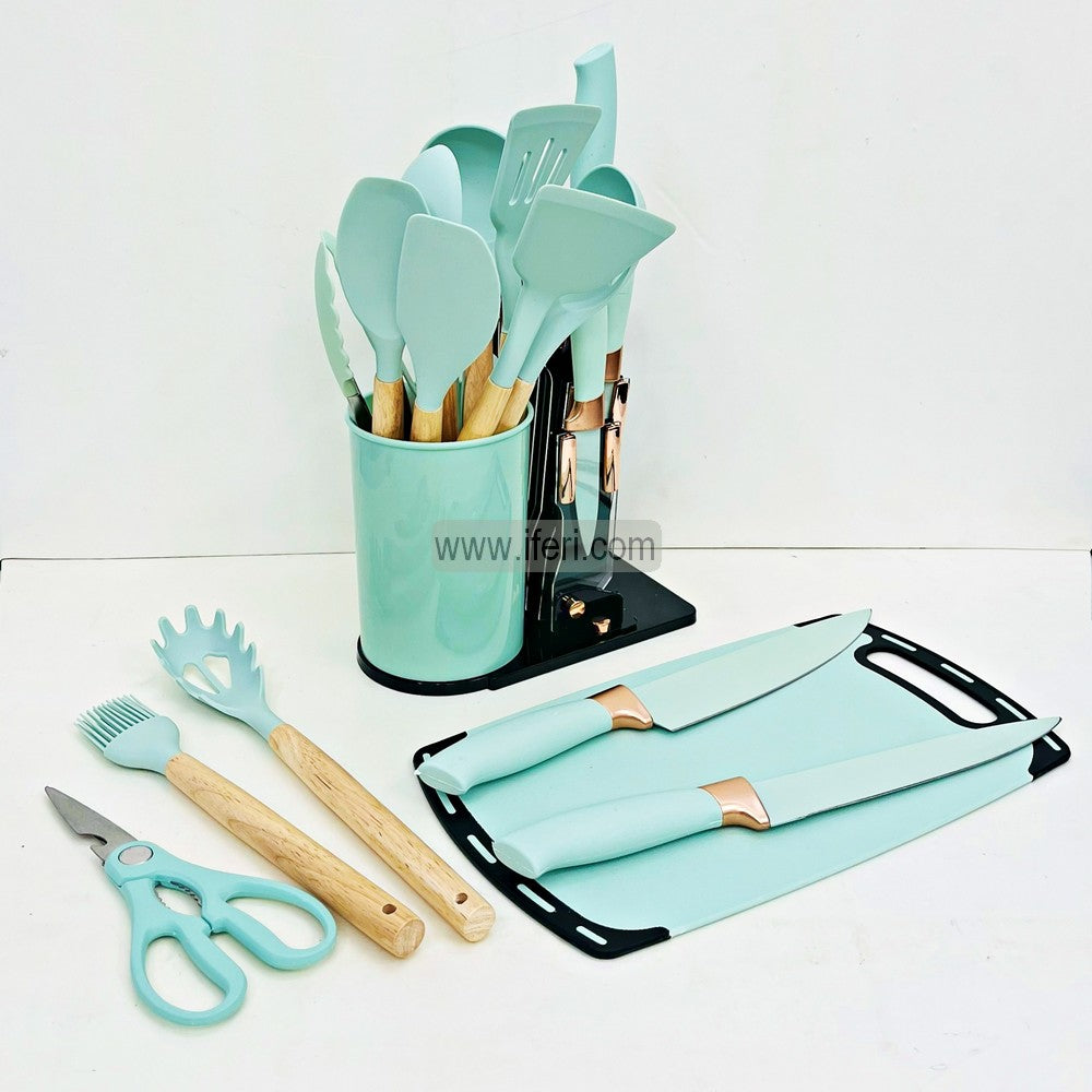 18 Pcs Kitchen Knife & Utelsils Set with Holder TG10840