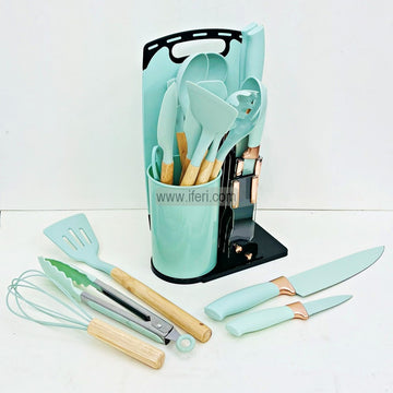 18 Pcs Kitchen Knife & Utelsils Set with Holder TG10840
