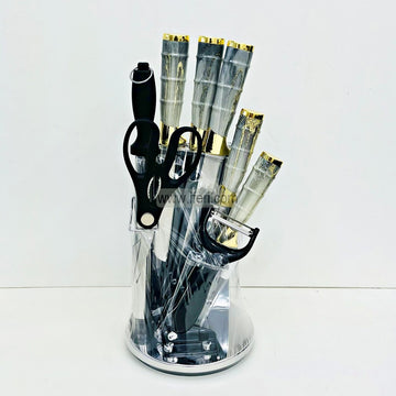 8 Pcs Kitchen Knife Set with Revolving Holder TG10842