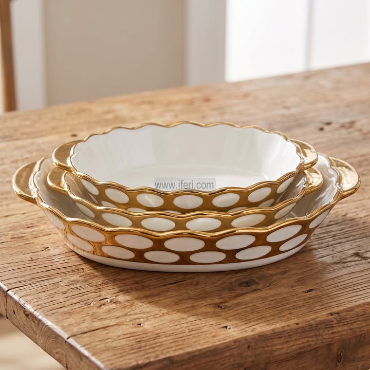 3 Pcs Ceramic Serving Dish Set EB21706