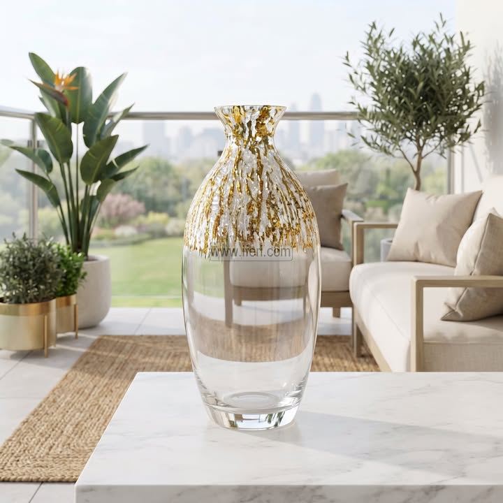 11.5 Inch Exclusive Glass Decorative Flower Vase RY37072