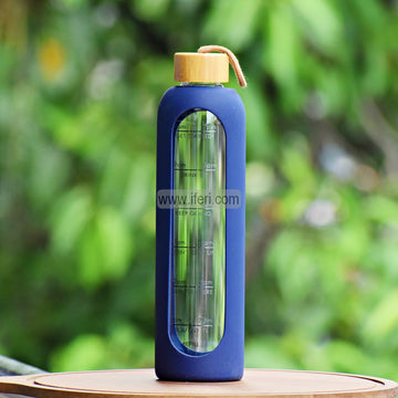 11.5 Inch Glass Water Bottle with Silicone Cover TG10854-1