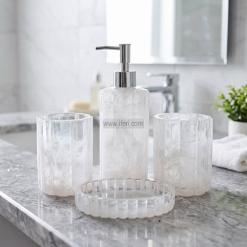 4 Pcs Fiber Bathroom Soap Dispenser Set RY37074