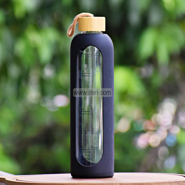 11.5 Inch Glass Water Bottle with Silicone Cover TG10854