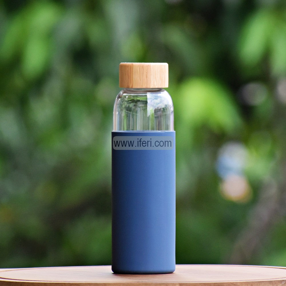8.4 Inch Glass Water Bottle with Silicone Cover TG10857