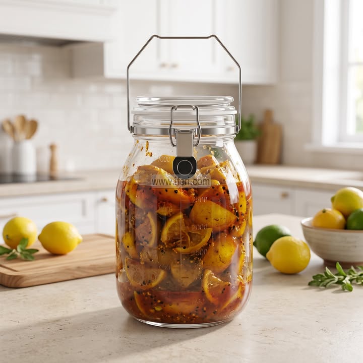 3 Liter Premium Quality Airtight Glass Cookie Jar / Pickle Jar BS202
