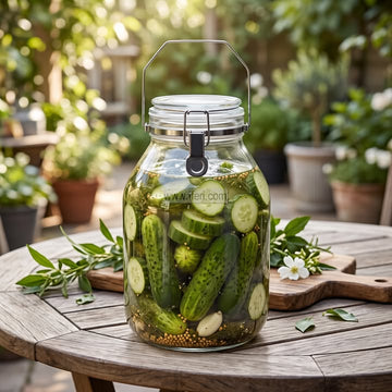 5 Liter Premium Quality Airtight Glass Cookie Jar / Pickle Jar BS203