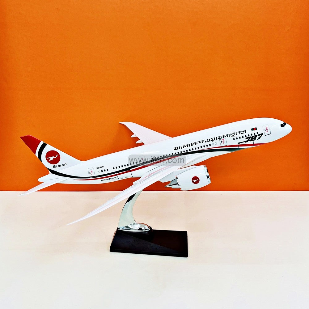 17 Inch Die Cast Resin Biman Bangladesh Airlines Airplane Model Toy Showpiece with Base RY2891