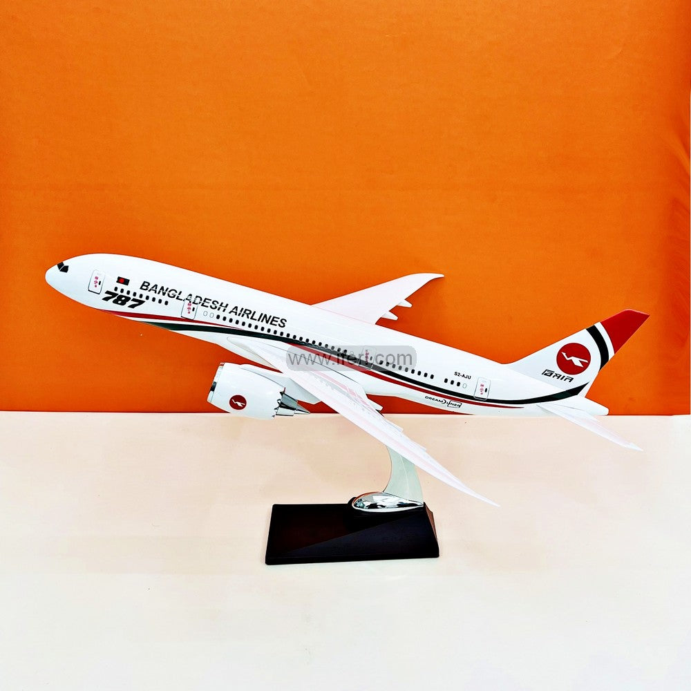17 Inch Die Cast Resin Biman Bangladesh Airlines Airplane Model Toy Showpiece with Base RY2891